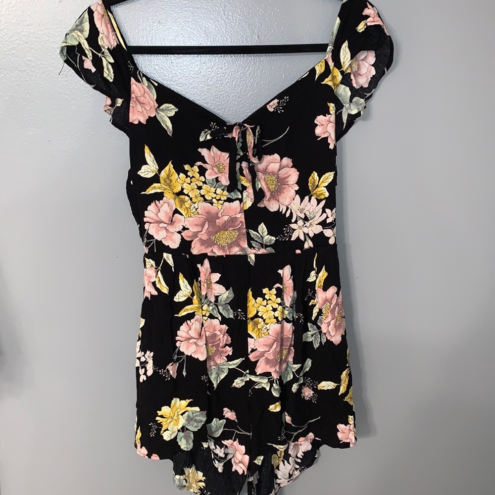 Floral Romper open back large